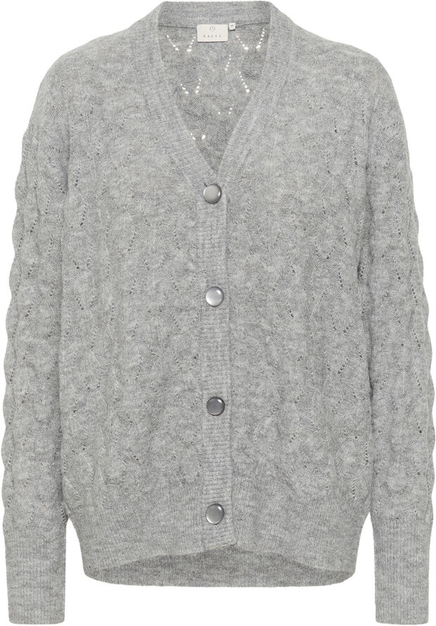 Kaffe KAmalene Knit Cardigan Grey melange