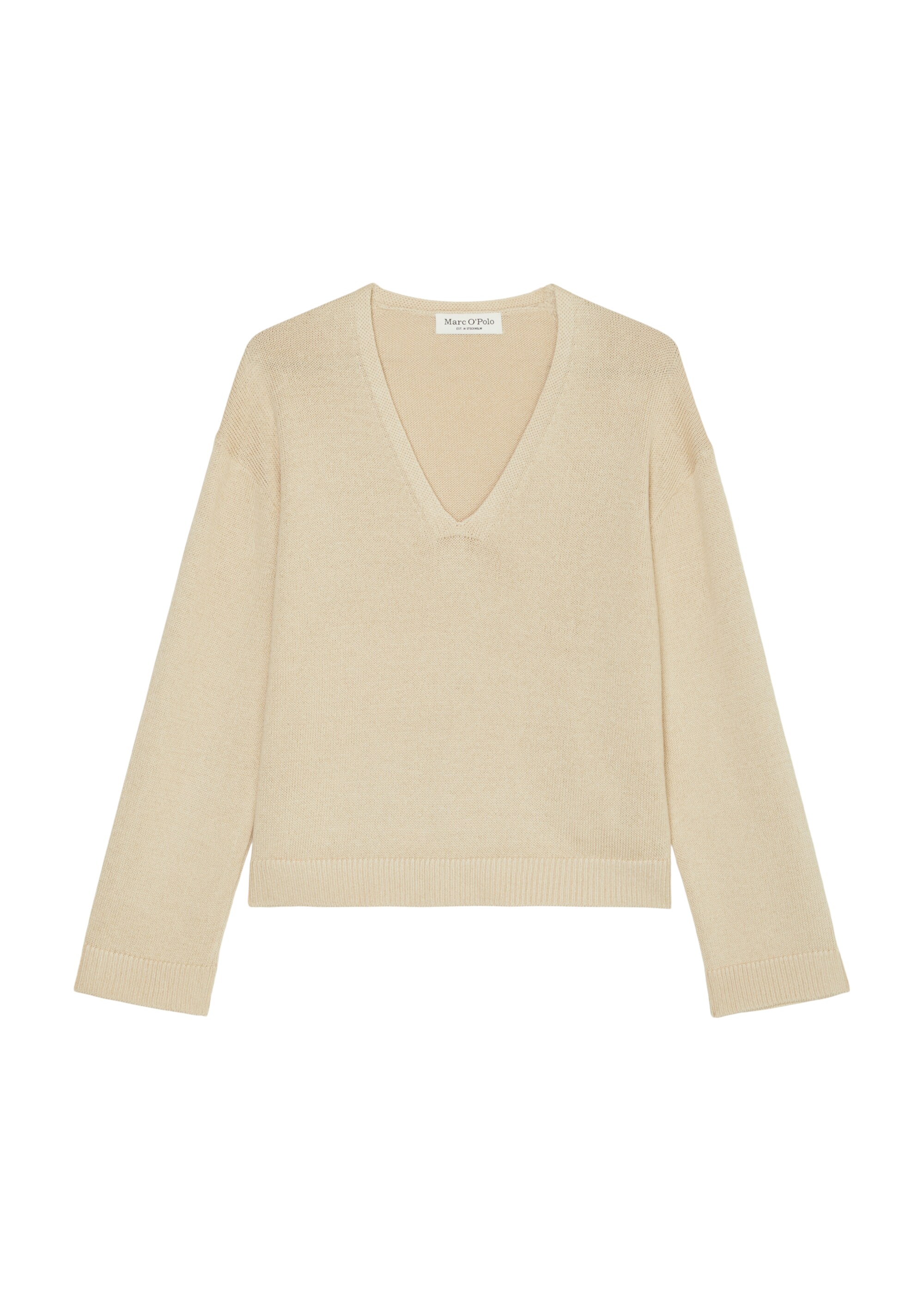 Leinen-Mix-Strickpullover mit hohem Anteil an Bio-Baumwolle