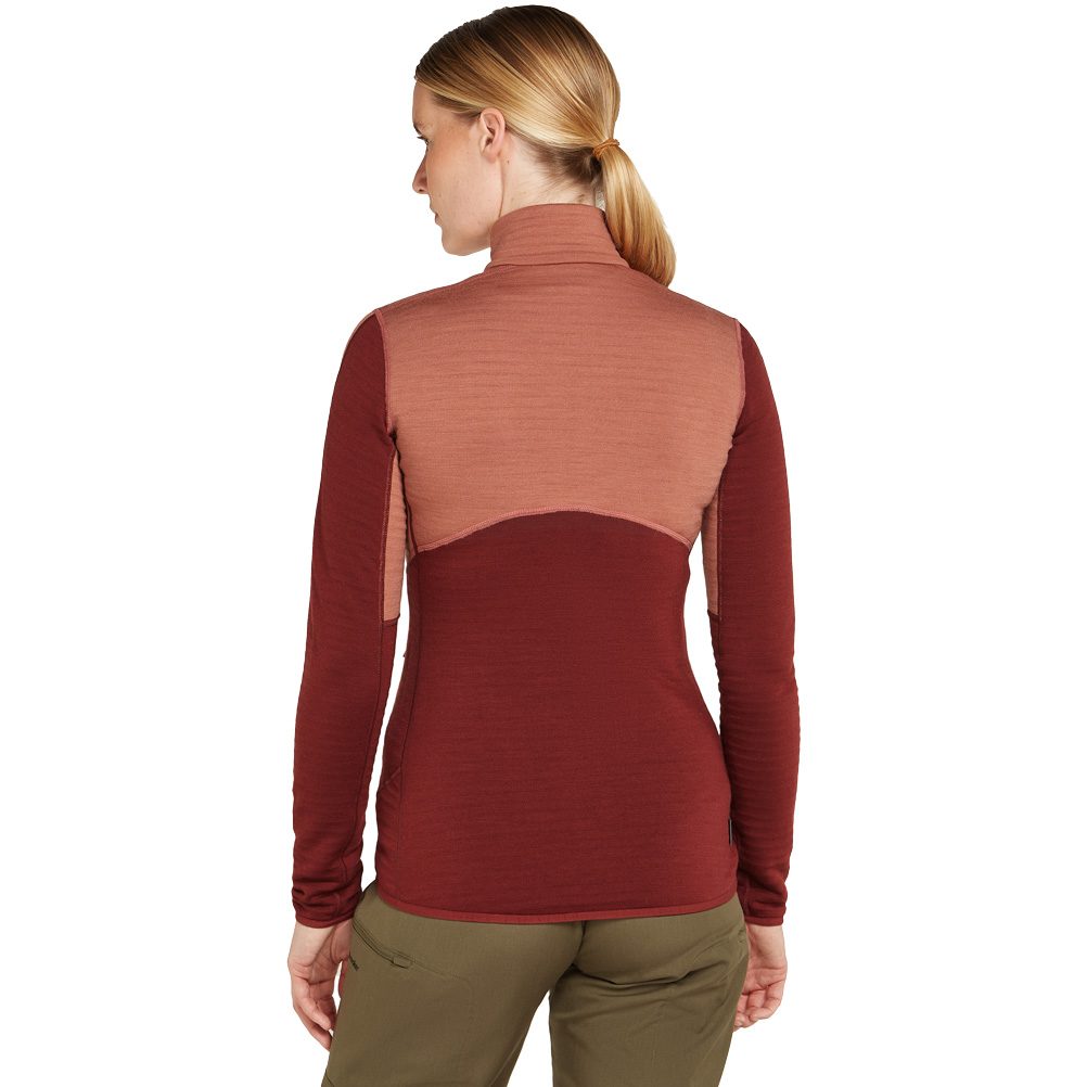 Icebreaker Merino 400 Realfleece™ Descender Fleecejacke Damen cedar wood