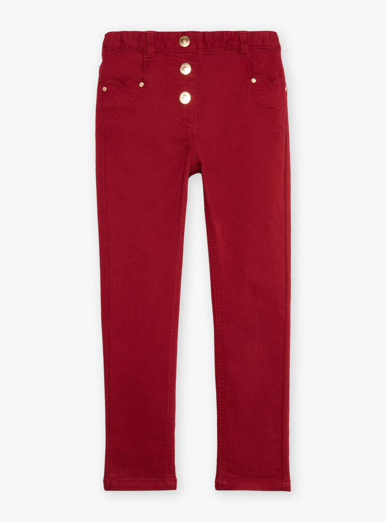 Jean slim framboise
