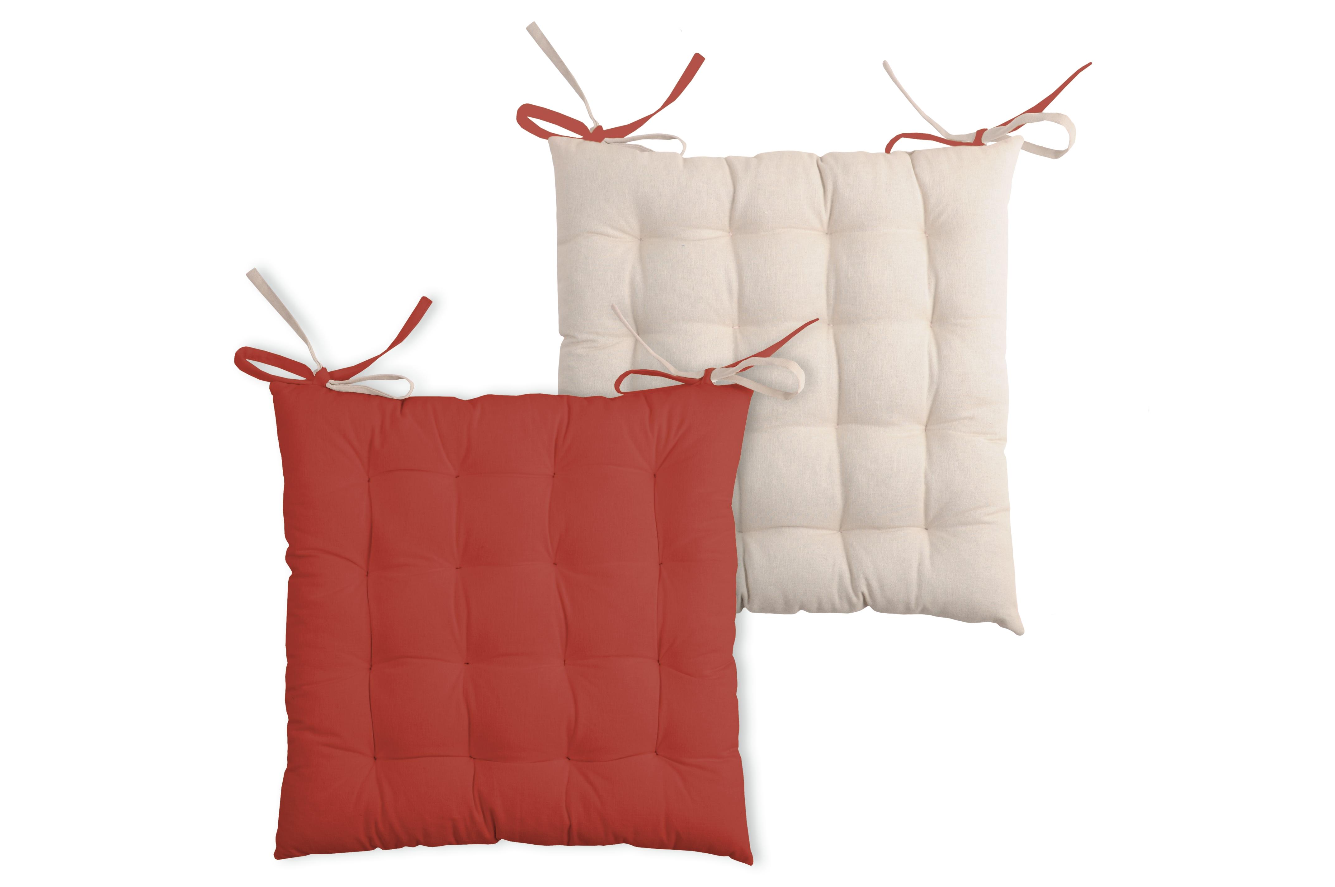 DUO GALETTE 16PTS 40X40 TERRACOTTA LIN