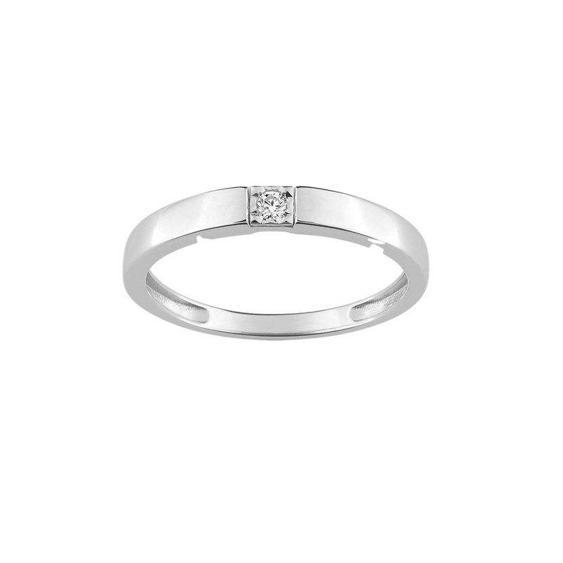 Bague Femme - Or 18 Carats - Diamant 0,03 Carats