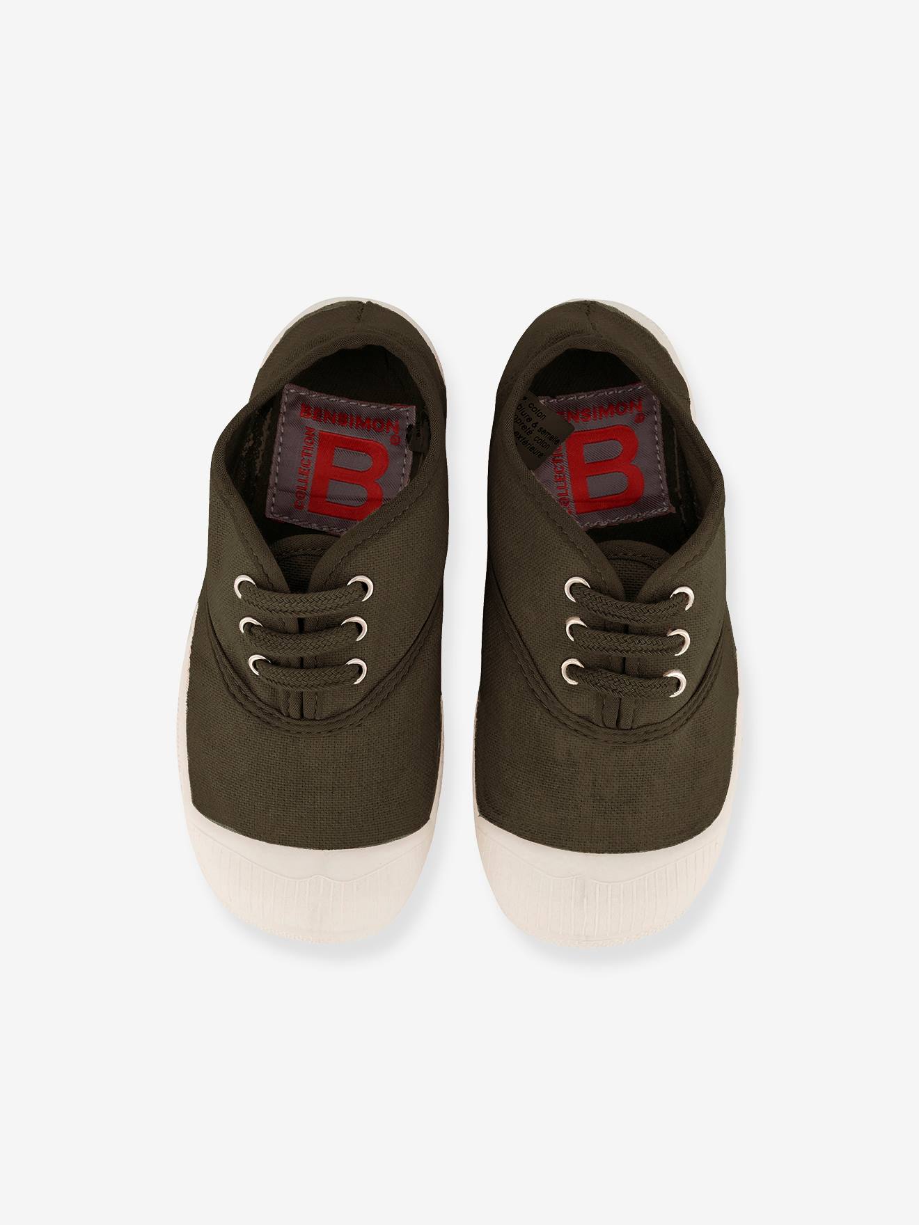 Tênis de algodão cáqui com cadarço BENSIMON®