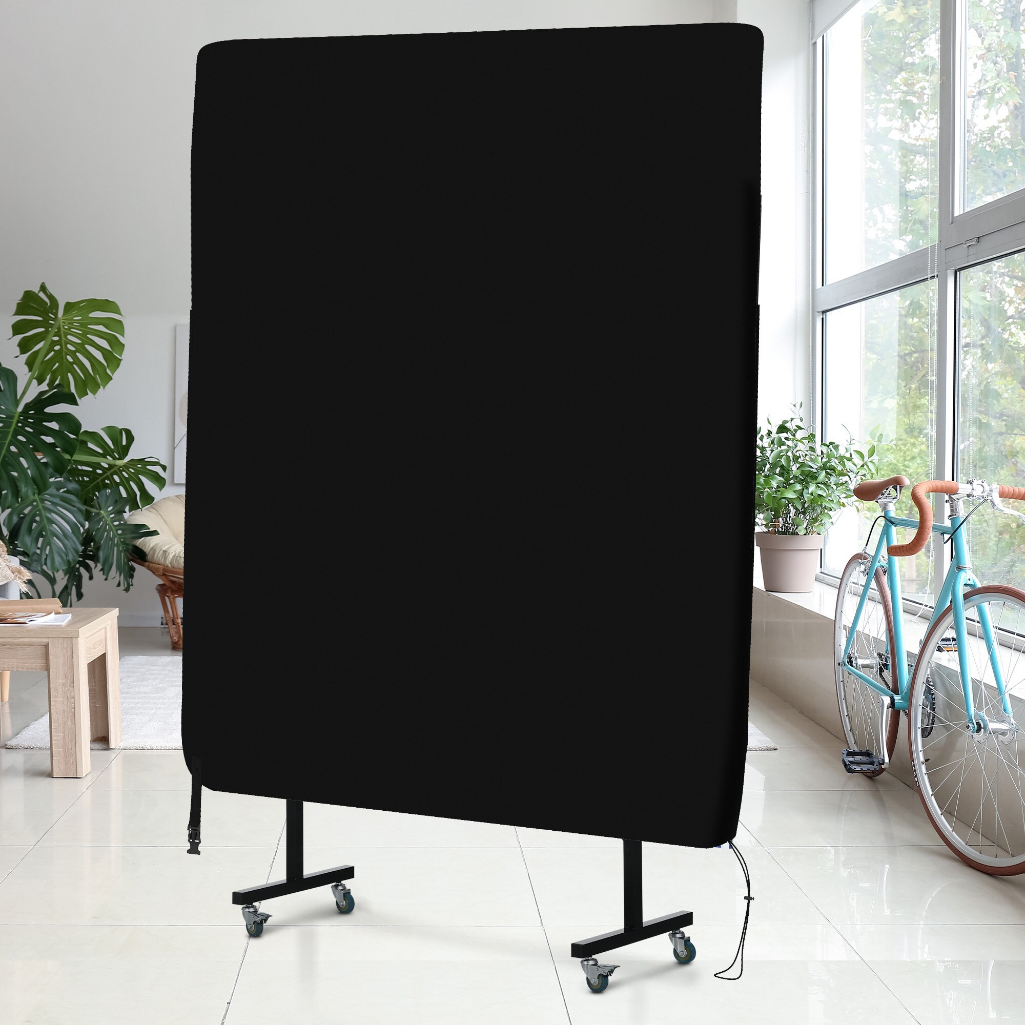 SPORTNOW Tischtennisplatte Abdeckung mit Reißverschluss schwarz 275L x 153B x 5H cm