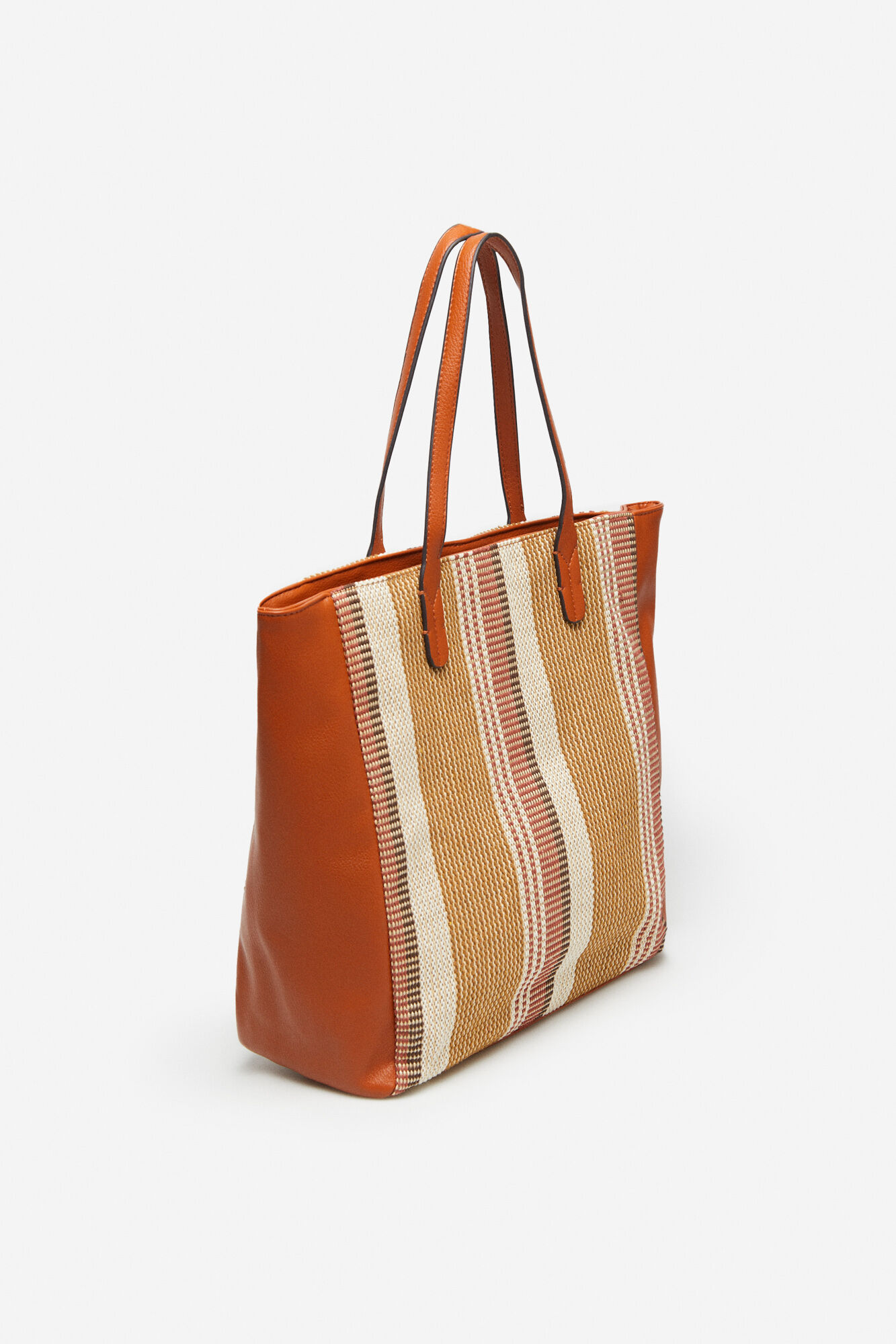 Bolsa shopper tejido rústico - Dorado