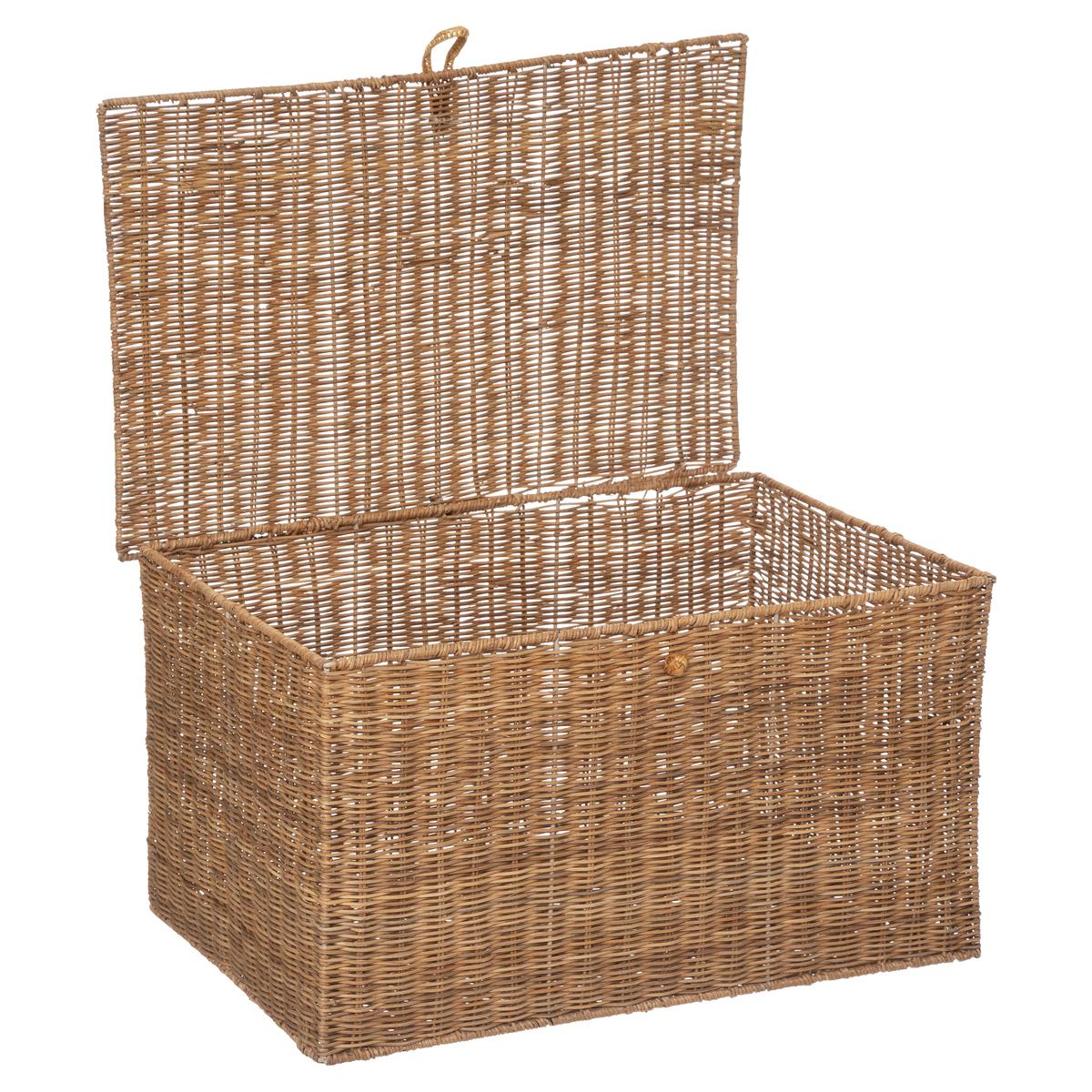 MALLE ROTIN CARMEN NATUREL D.58X40.5X33.5CM