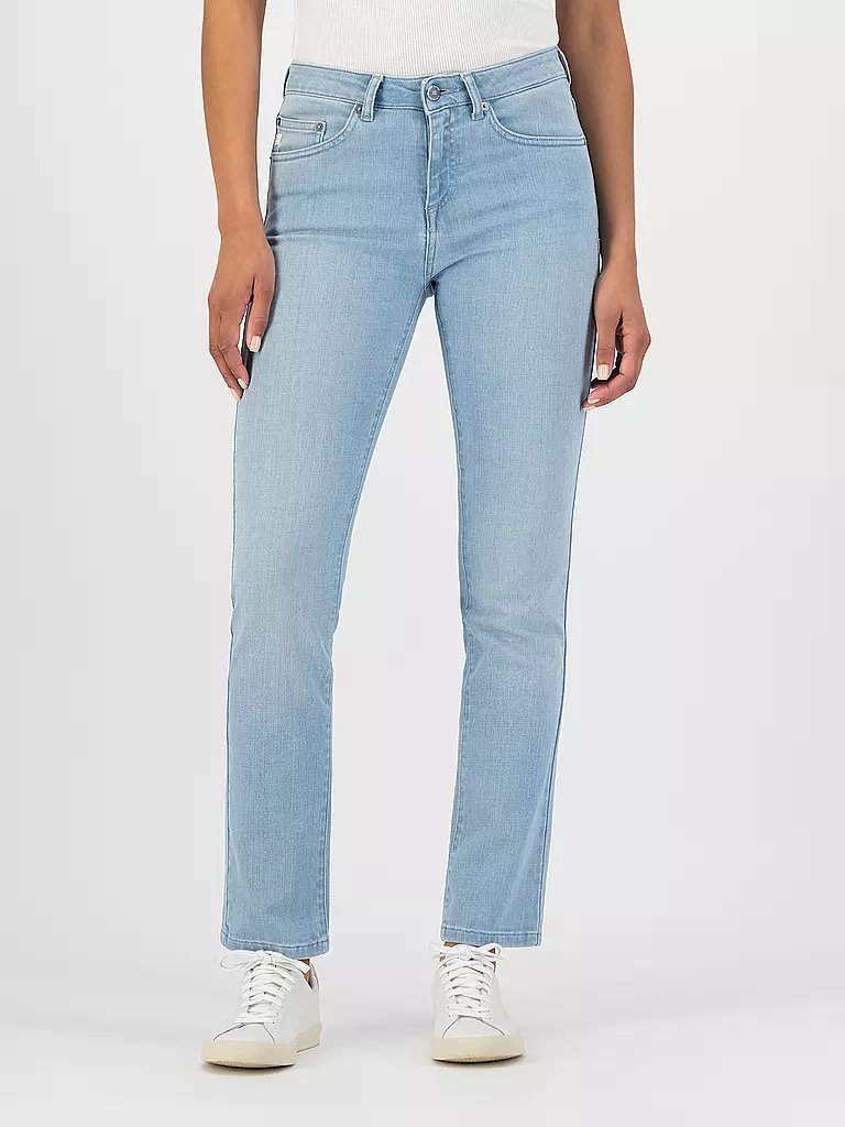 MUD JEANS Jeans Straight Fit FAYE hellblau