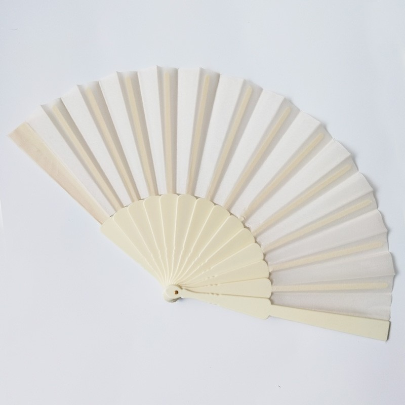 (5er Set) Faltbare Fächer Hochzeit Deko Fächer Paty Handfächer für Gäste - Ivory
