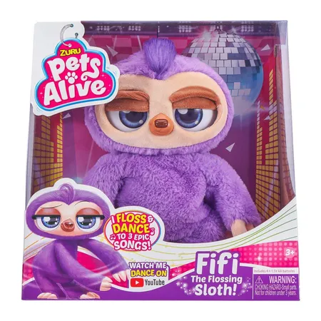 Zuru Pets Alive Fifi das tanzende Faultier, tanzt den Floss Tanz
