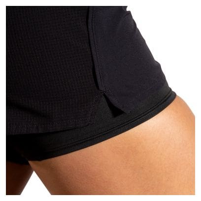 Short 2-en-1 Brooks High Point 2.0 3inch Noir Femme