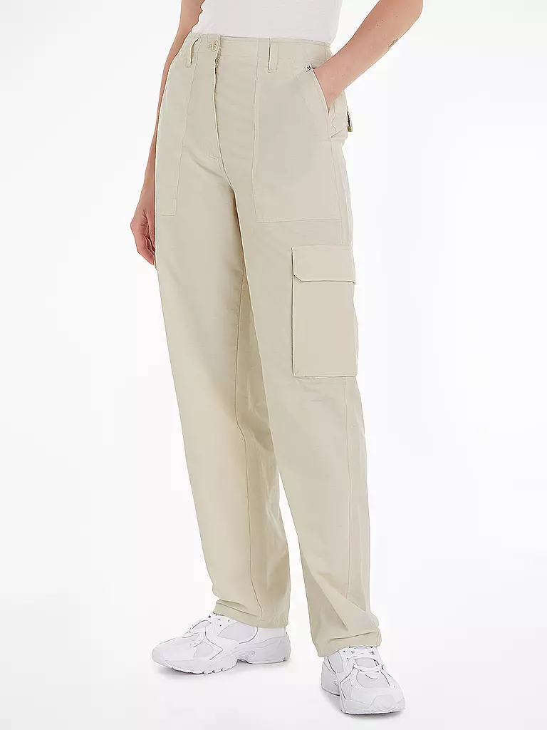 TOMMY JEANS Cargohose  creme