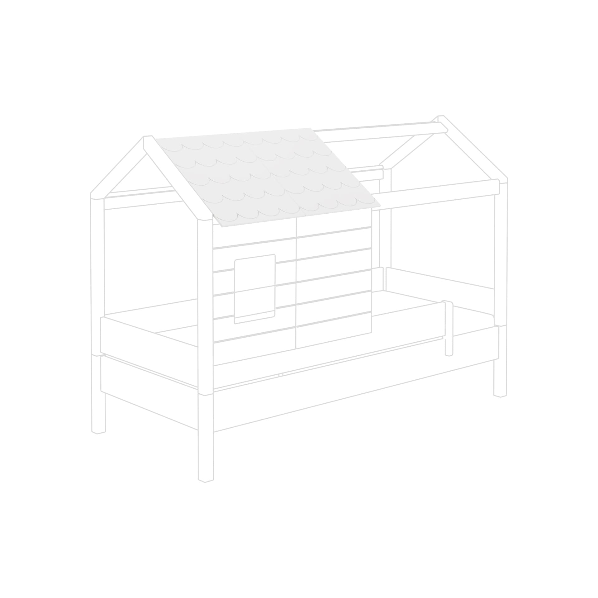 PAIDI Dachschindeln TINY HOUSE 2er Set weiß
