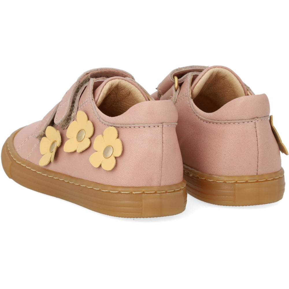 Køb Angulus Rosebud/Mellow Yellow Begynder Sneaker Med Blomsterapplikationer