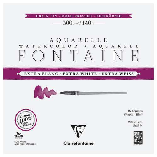 Clairefontaine Aquarellpapier FONTAINE Extra White feinkörnig
