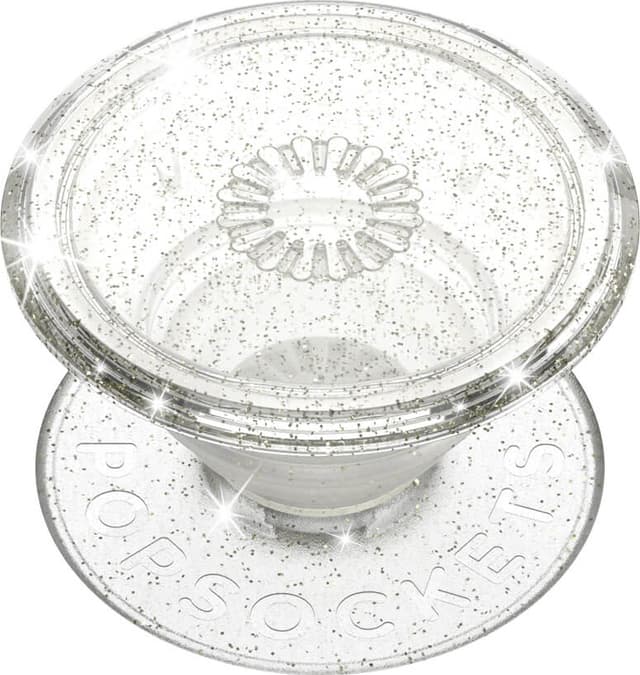 Popsockets greb til mobilenhed (clear glitter)