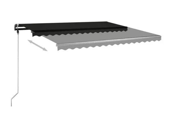 Auvent manuel rétractable sur pied 450x350 cm Anthracite