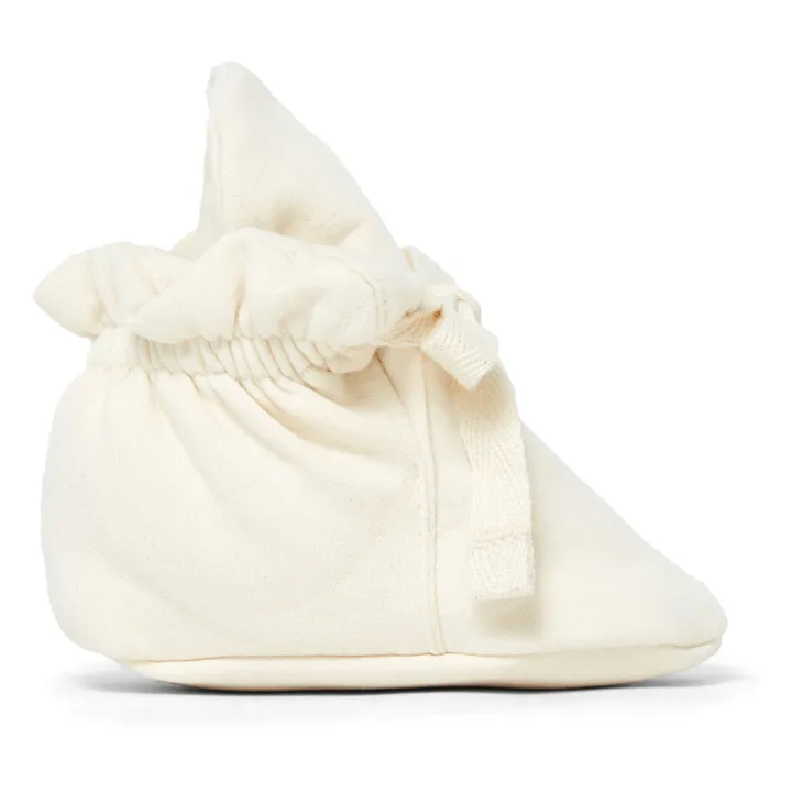 The Simple Folk Chaussons Naissance Molleton | Ecru