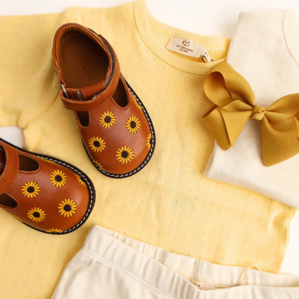 Køb COPENHAGEN COLORS Lt Yellow Summer Pointelle T-Shirt
