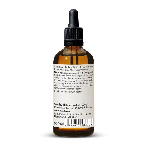 Sunday Natural Products  Omega 3 ÖlDHA 30% + EPA 15%vegan