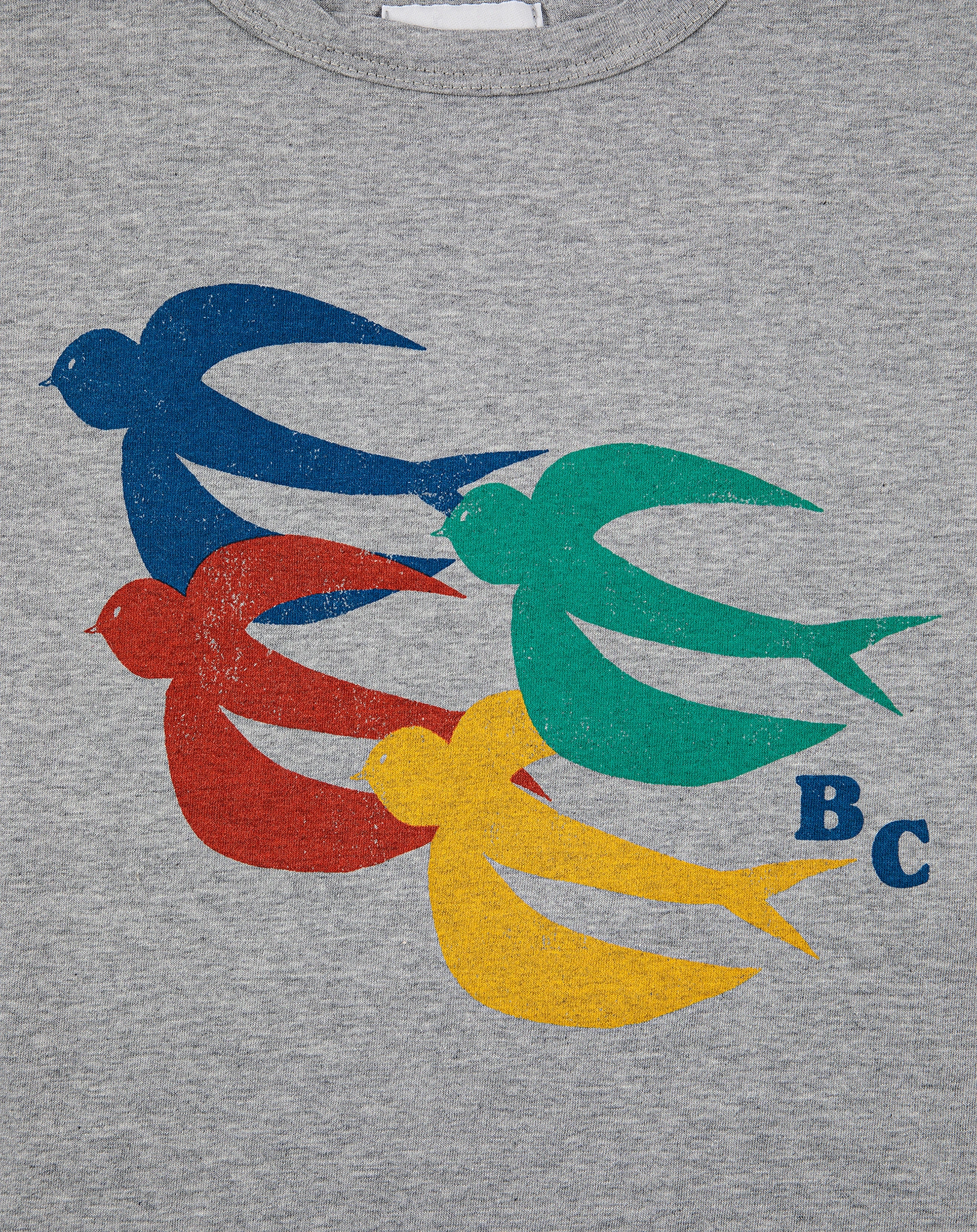 Langarmshirt FLYING BIRDS in light heather grey