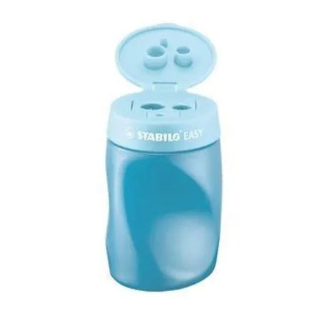 Schul-Set für Linkshänder - STABILO EASYgraph in blau - inklusive Spitzer + Radierer