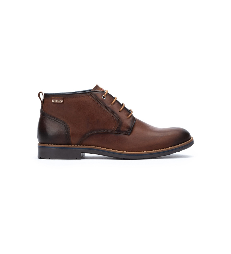 Botas de cano curto Pikolinos Leon em couro marrom claro