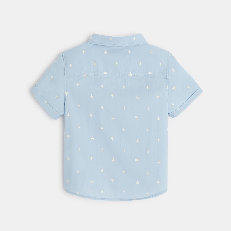 Chemise palmiers bleue bébé garçon Bleu