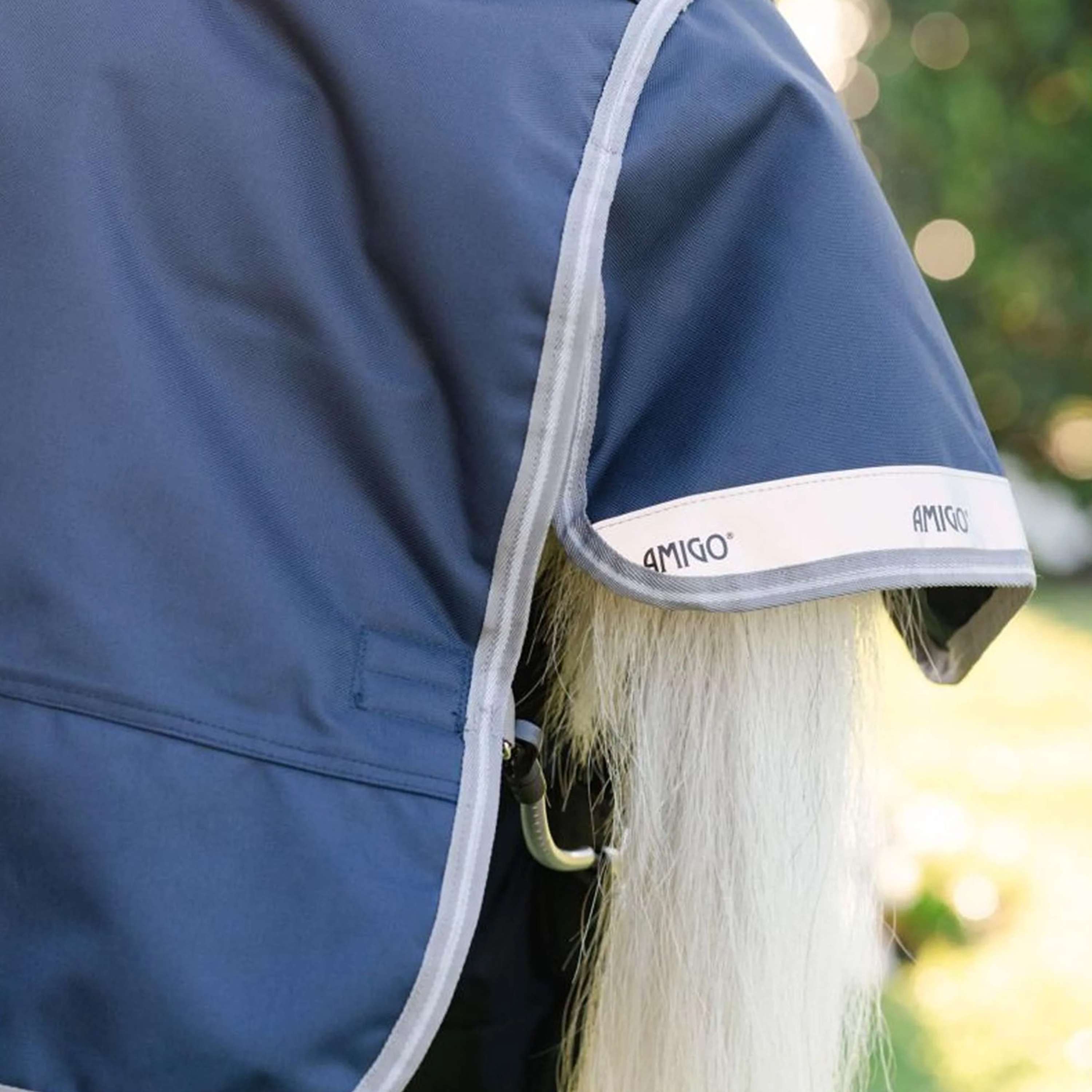 Amigo Turnout 1200D Plus Pony 50g Navy/Titanium Grey/Silver