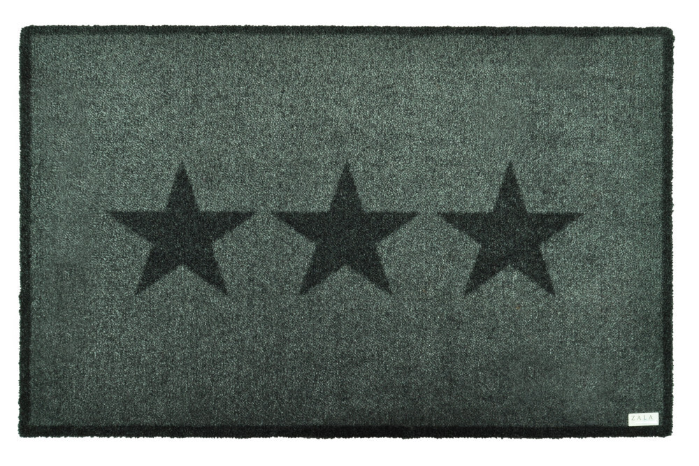 Strapazierfähige Fußmatte STARS 70x50cm grau Fußabtreter