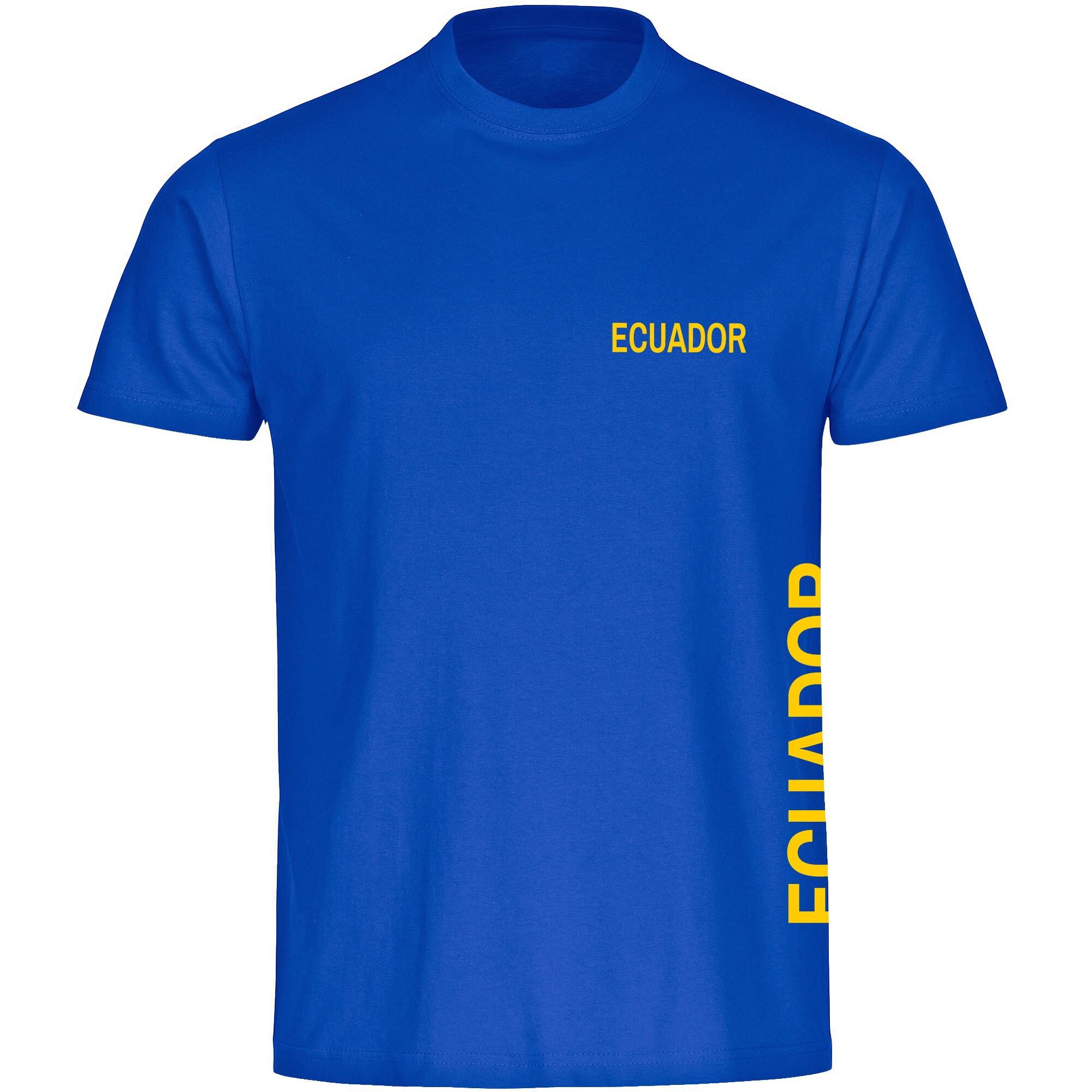 multifanshop® Kinder T-Shirt - Ecuador - Brust & Seite - Druck gelb