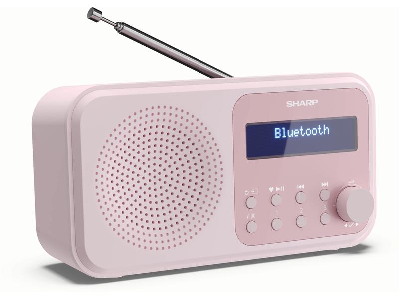 Sharp DAB  Radio DR-P420 – Pink Tragbares Digitalradio mit Bluetooth