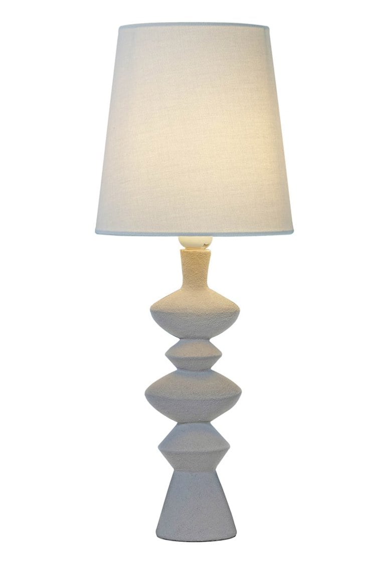 Nina bordlampe H:54 beige/hvit E27, inkl. skärm