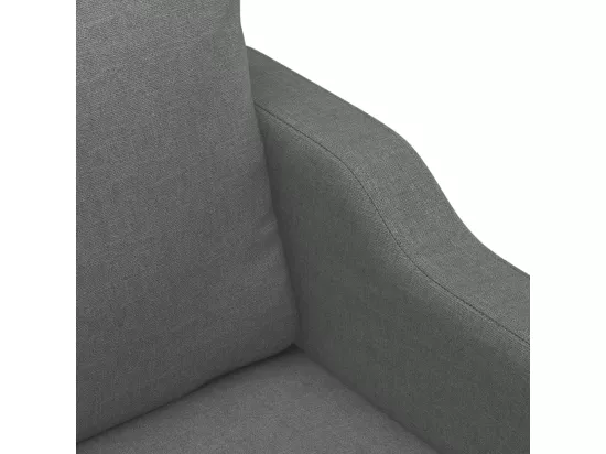 Ensemble de canapés 4 pièces avec coussins Gris foncé Tissu