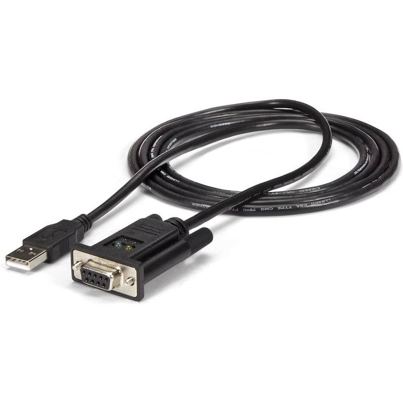 StarTech.com Câble Adaptateur USB vers RS232 Série - Câble DB9 Série DCE avec FTDI - Null Modem - USB 1.1 / 2.0 - Alimenté par Bus