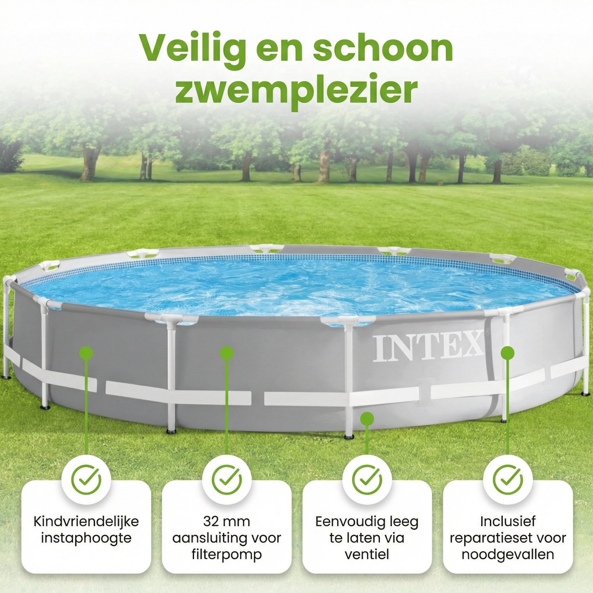 Intex prism frame 366x76cm zwembad
