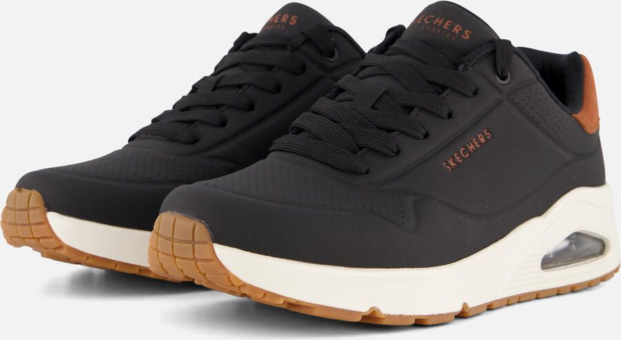 Skechers Air-Cooled Memory Foam Jogging Sneaker Black Heren
