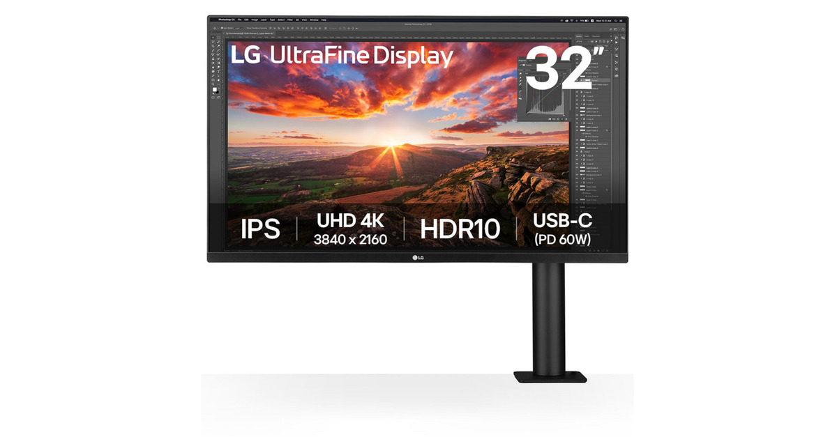 LGErgo IPS Monitor met USB Type-C 31.5