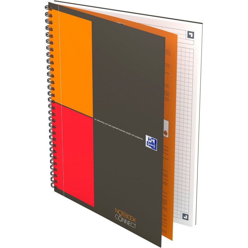 Cahier spirale Oxford International Notebook B5 17,6 x 25 cm - petits carreaux - 160 pages