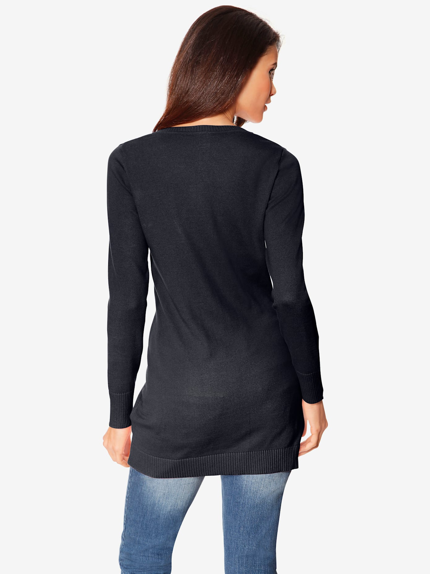 Veste en tricot fin basique incontournable, détails côtelés tendance