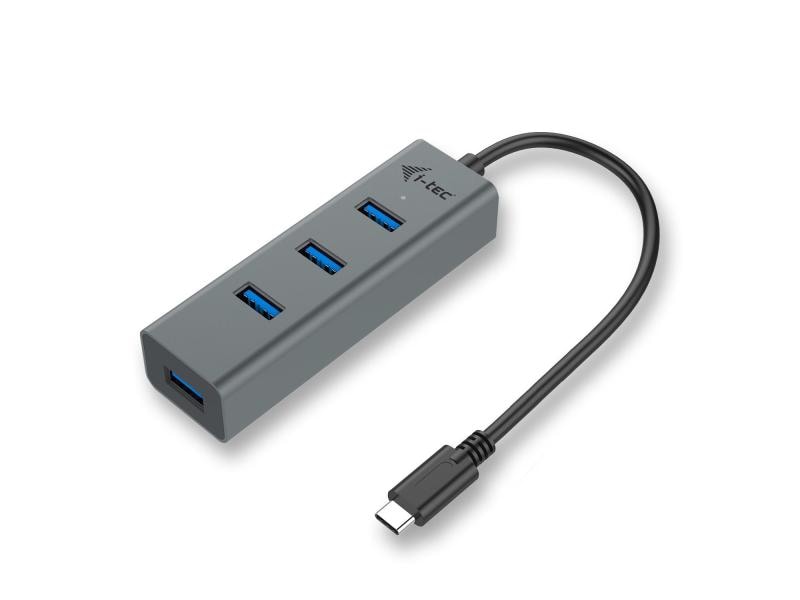 i-tec USB-Hub USB-C Metal 4x USB 3.0 4-Port USB-Hub mit Metallgehäuse