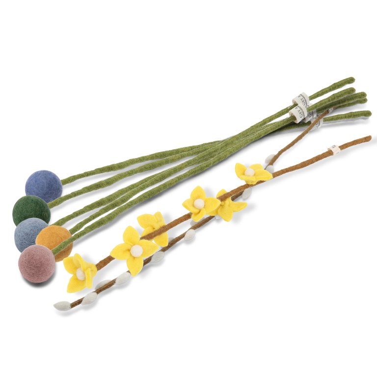 Gry & Sif, Filzblumen und -zweige