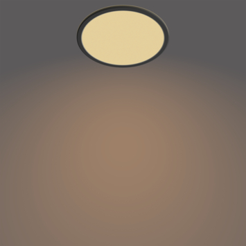 Philips Superslim plafondlamp sceneswitch zwart 15W IP44