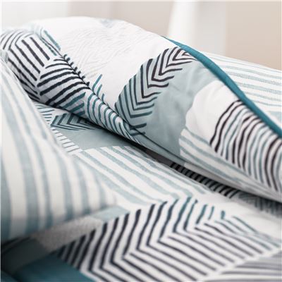 Couette DÉCO DOUBLE FACE motif graphique - Becquet Création - Légère ou chaude