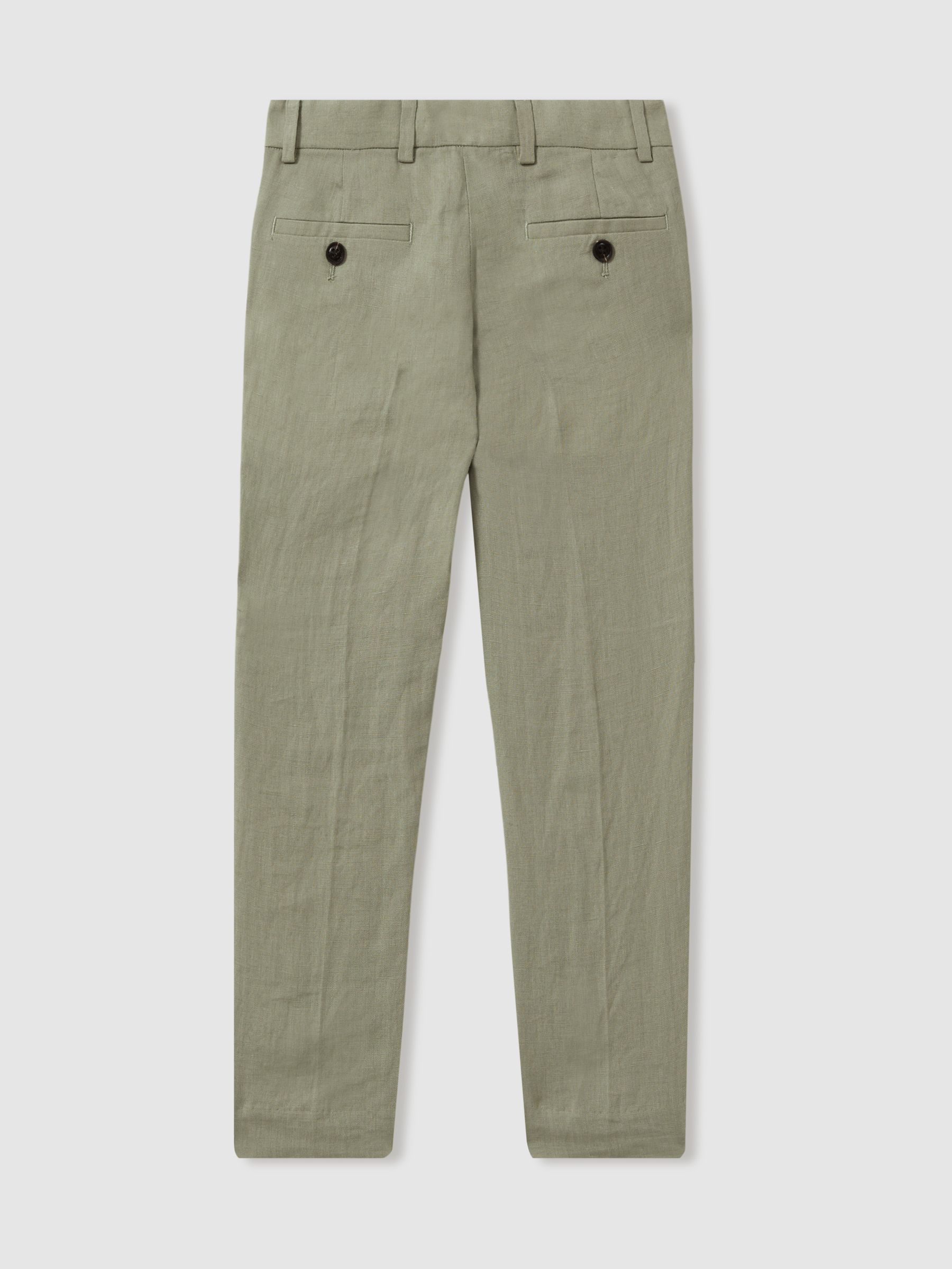 Reiss Kin slim-fit aanpasbare linnen broek