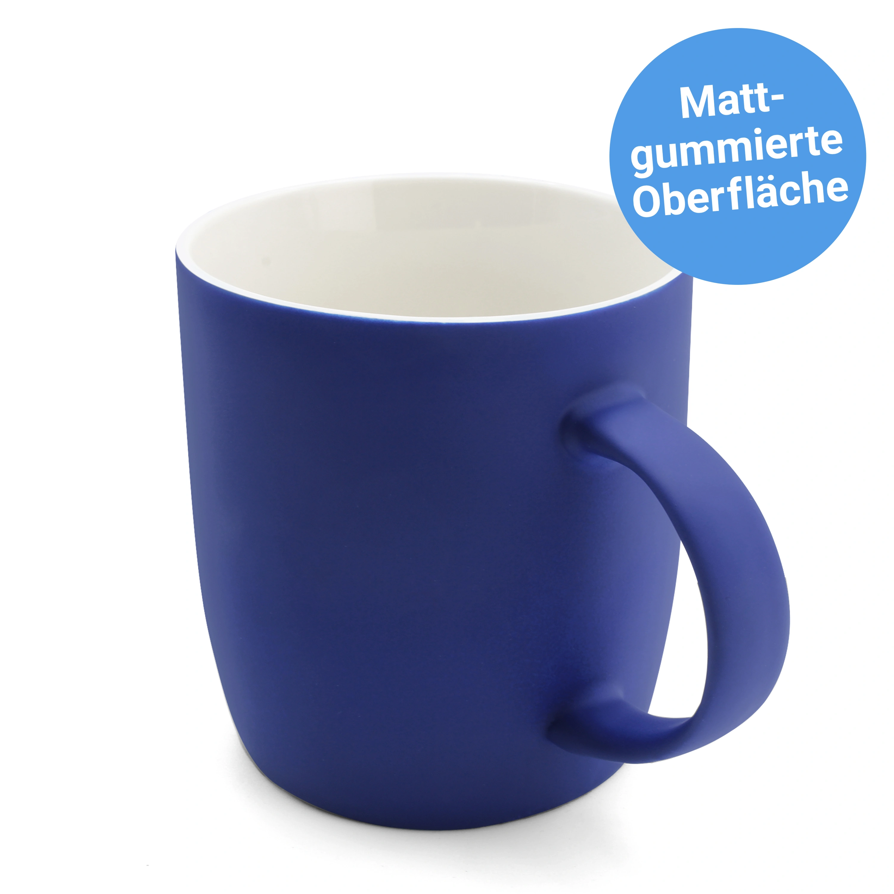 Kaffeetasse mit Wunsch-Gravur (Farbe: blau)