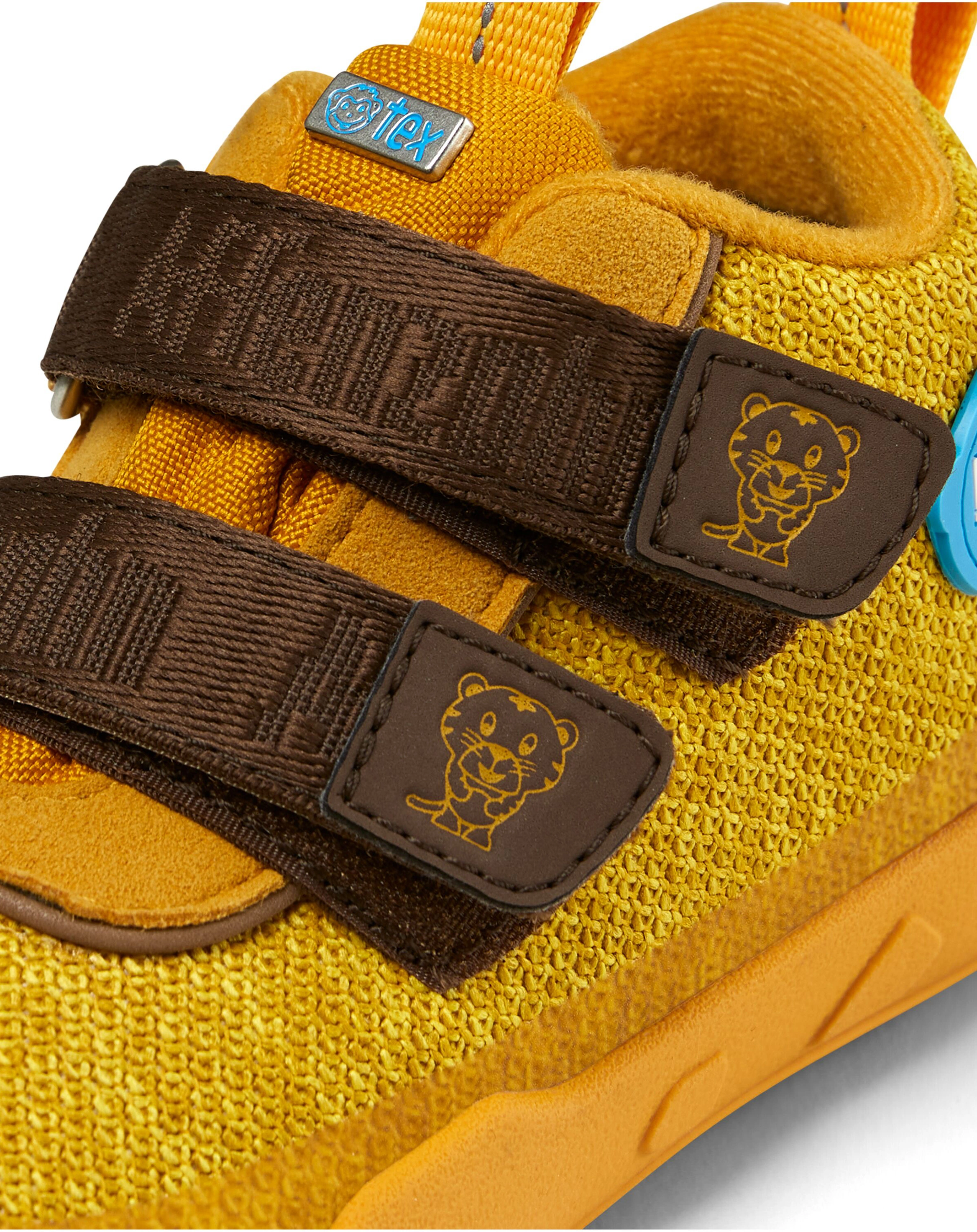 Strick-Halbschuhe HAPPY SMILE TIGER in gelb