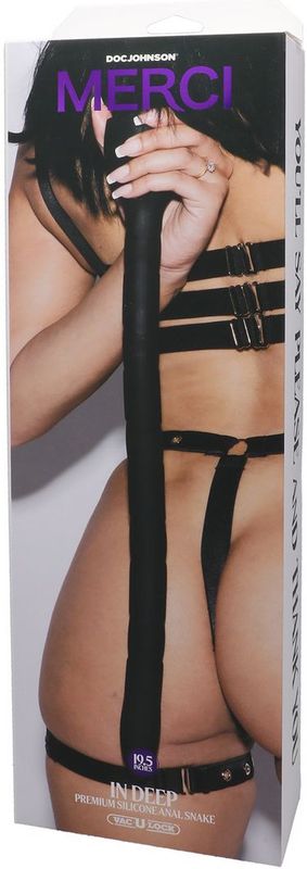 In Deep - Premium Silicone Anal Snake - Black