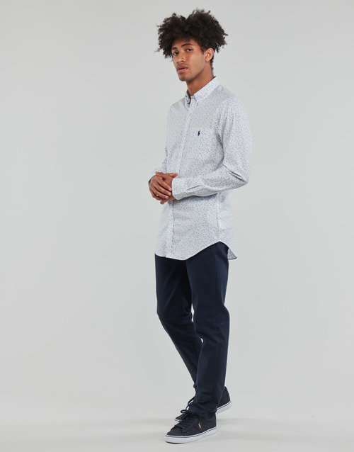 Polo Ralph Lauren - Z223SC11-SLBDPPPKS-LONG SLEEVE-SPORT SHIRT Blanco / Azul