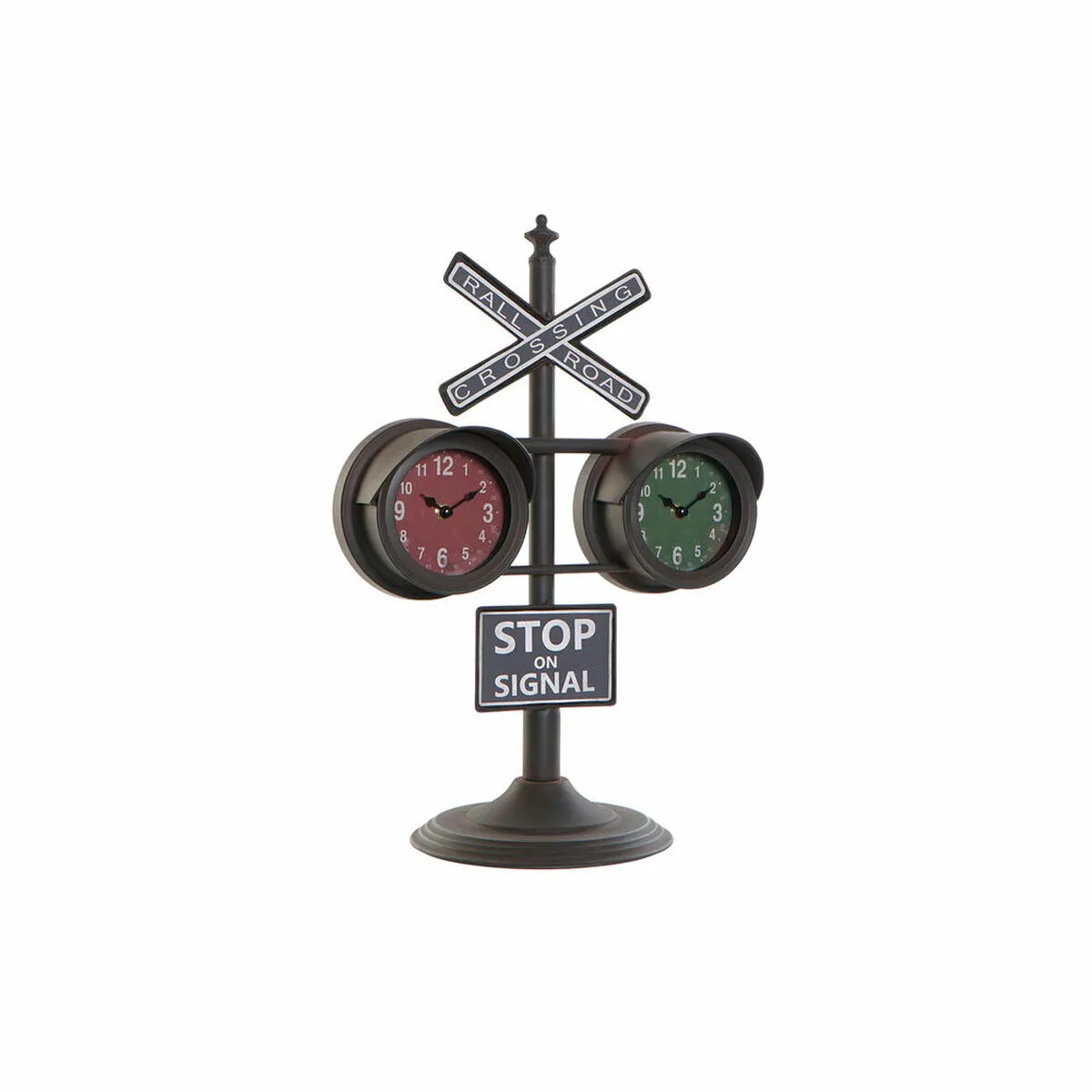 DKD Home Decor Horloge de Table - Noir
