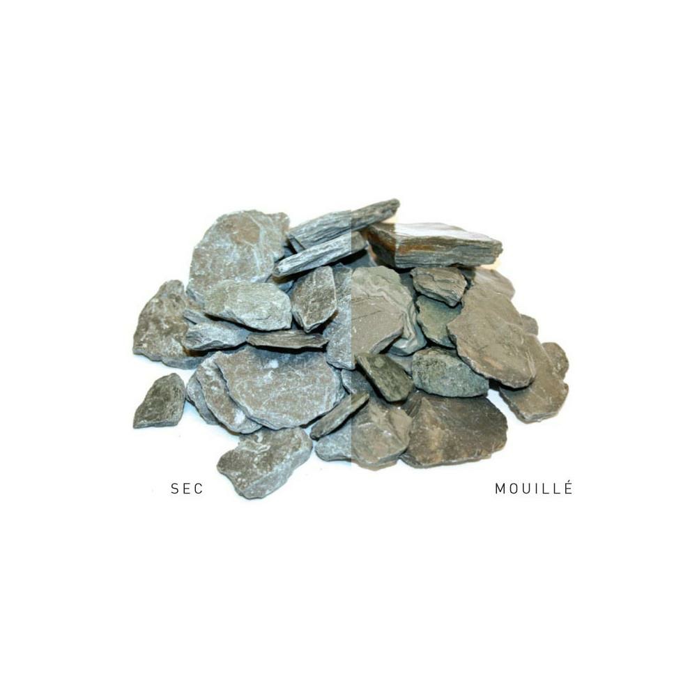 Paillis d'ardoises gris vert argenté 30/60 lot de 5